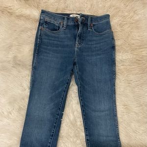 Madewell 10” high rise skinny jeans size 26p